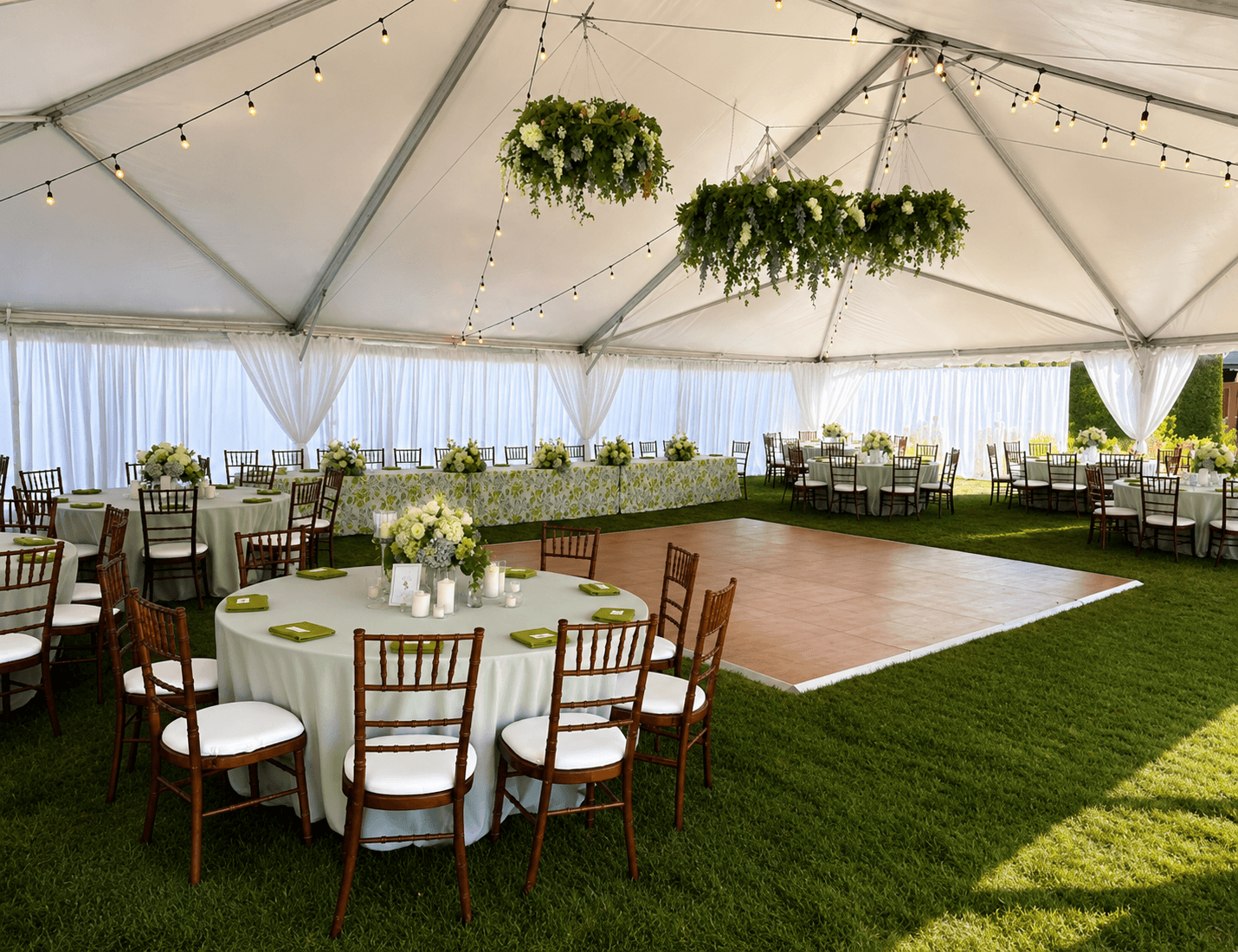 Shared Friendly Party Rental tent and event setup inspiration